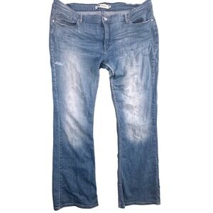Levis 524 Bootcut Jeans Womens 17 Blue Denim Mid Rise Stretch Pakistan Made